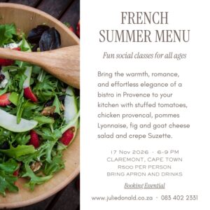 French Summer Menu